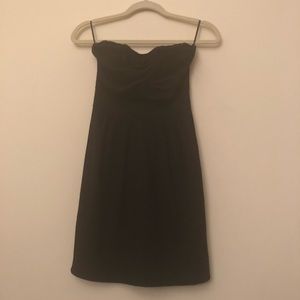 Strapless black dress